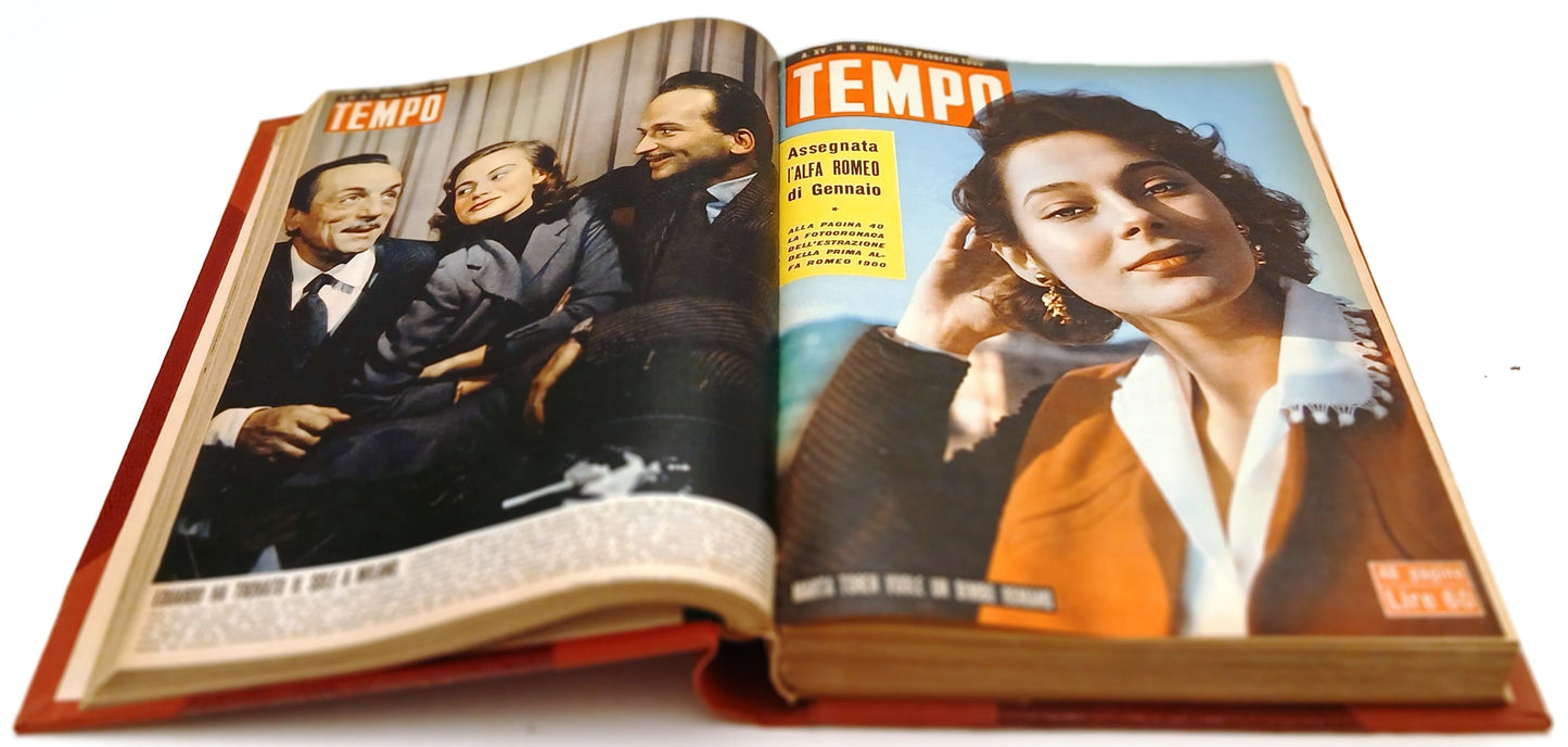 Rivista Tempo 1/24 volume rilegato anno 1953 - I semestre - YFS438