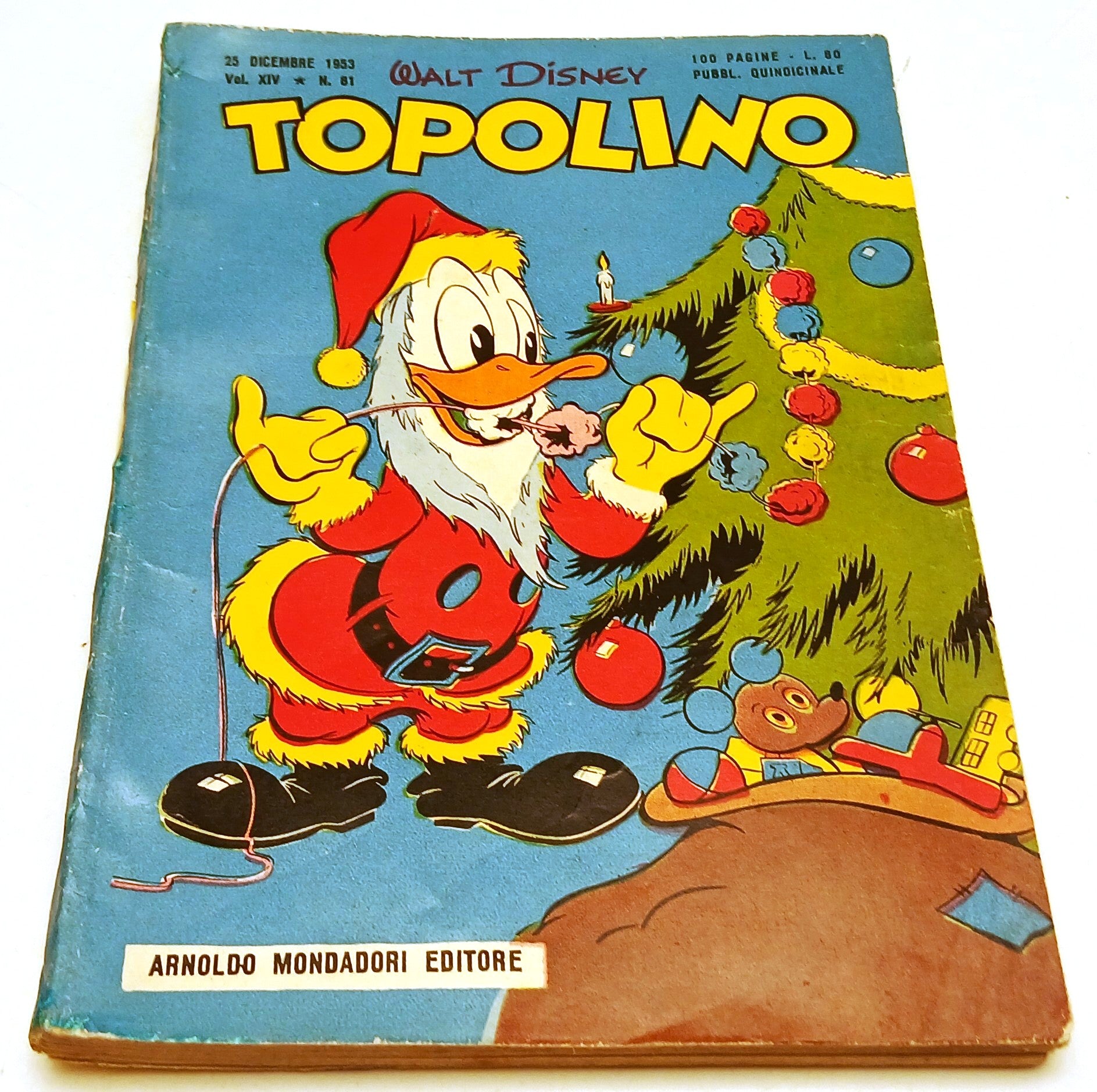 Topolino n.81 originale completo di bollino - Walt Disney Mondadori - 1953 - N25