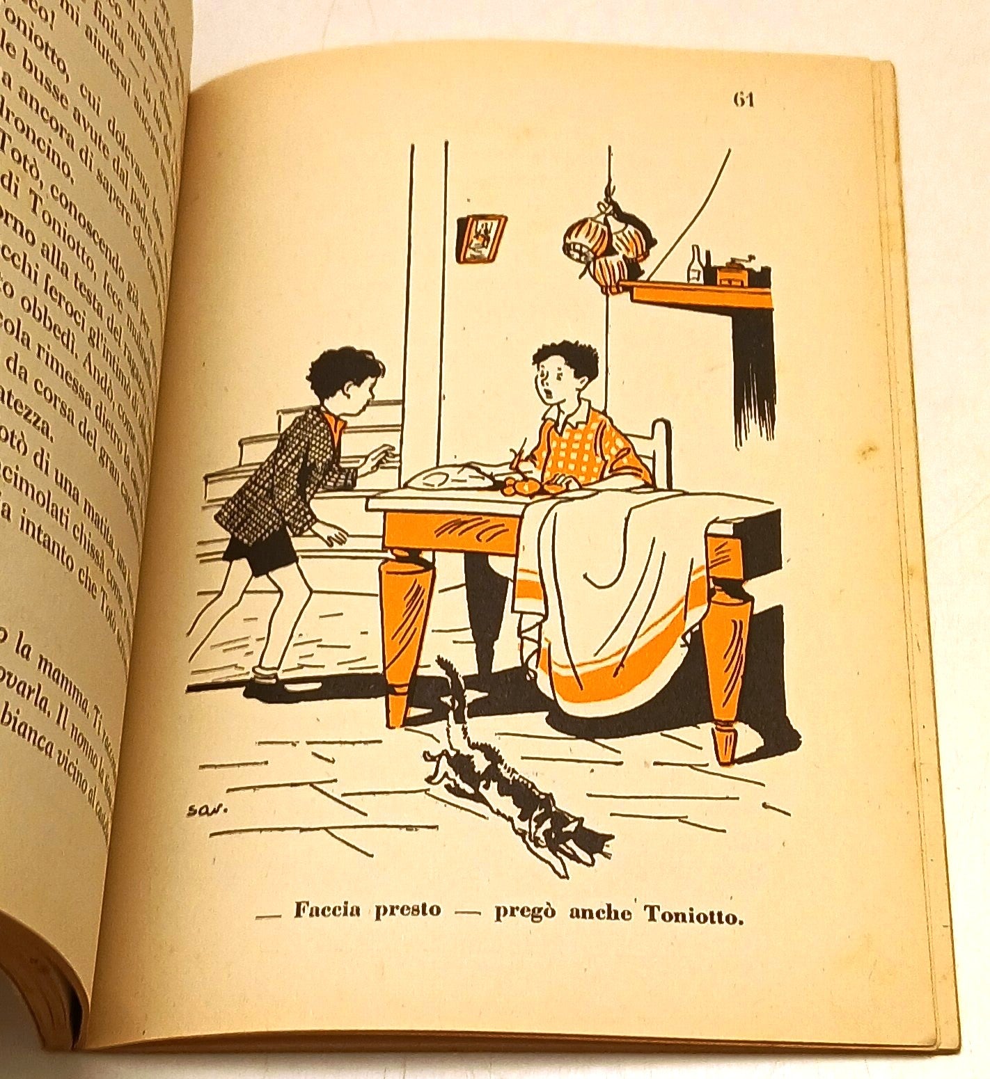Toto' Il Gran Capitano- illustrazioni Adriana Saviozzi- La Scuola- 1949-RVSa1021