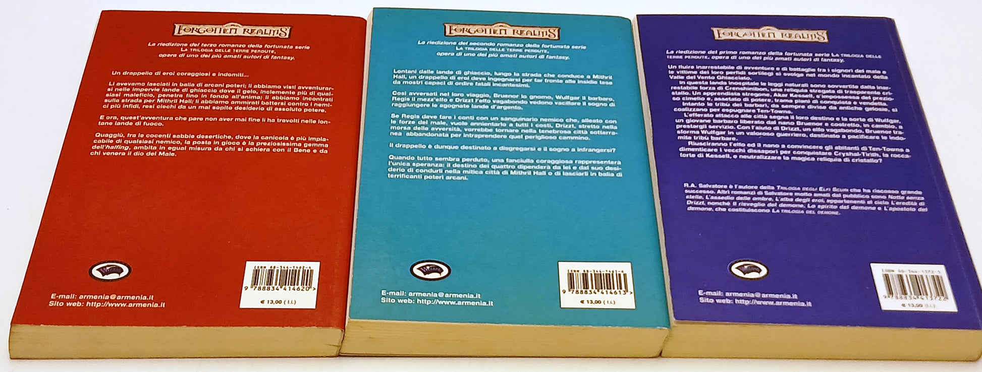 Trilogia delle Terre Perdute 3 volumi Le lande - R.A. Salvatore- Armenia - XFS