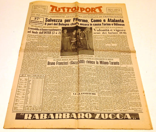 Quotidiano Tuttosport Lunedi' 16 giugno 1952 37a Giornata Campionato - RVSa1034