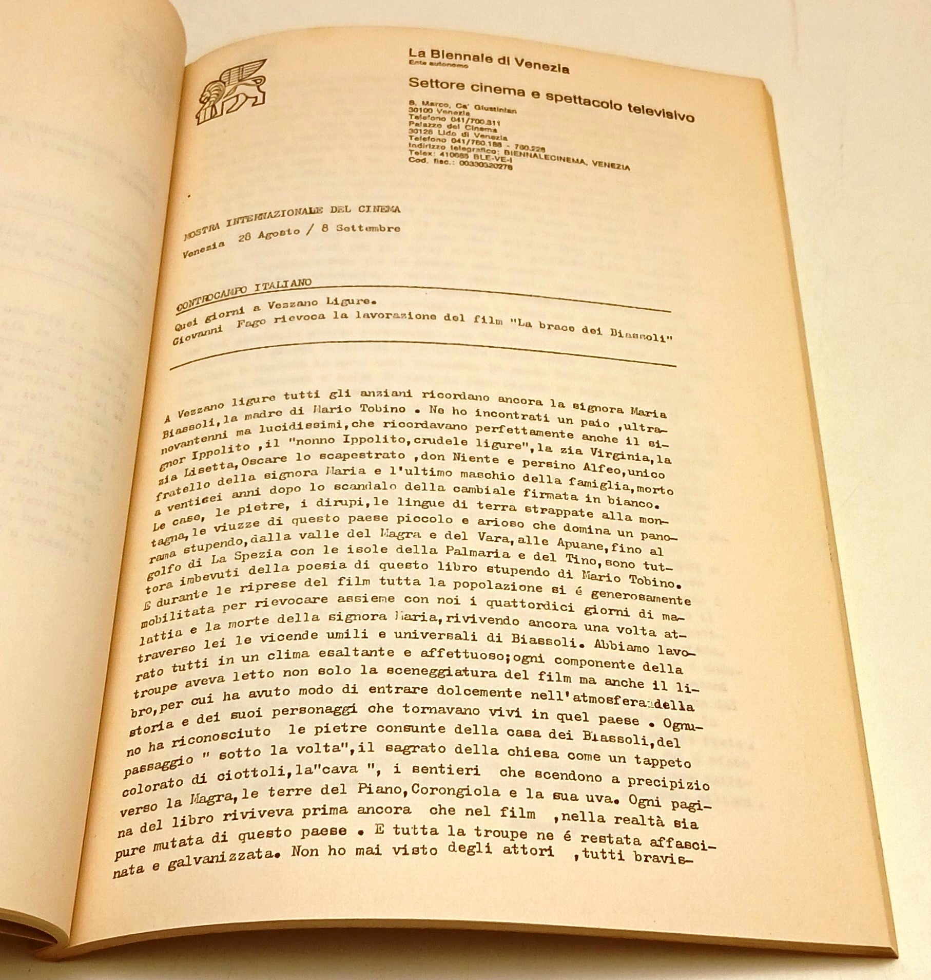 Rassegna Stampa Venezia '80 Mostra Cinema - La biennale di Venezia - YFS763