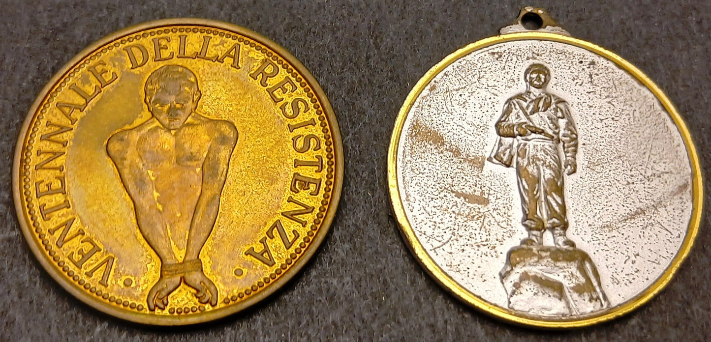 CB- 2 medaglie Ventennale della Resistenza 1944-1964 + A.N.P.I. Parma - GTTS238