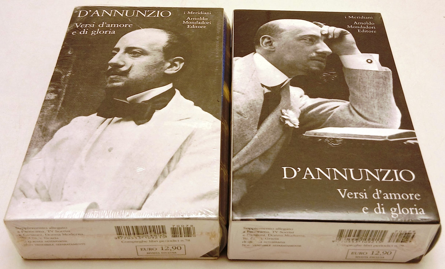 LN- VERSI D'AMORE E DI GLORIA 1/2 - D'ANNUNZIO- MONDADORI- MERIDIANI TV SEC- XFS