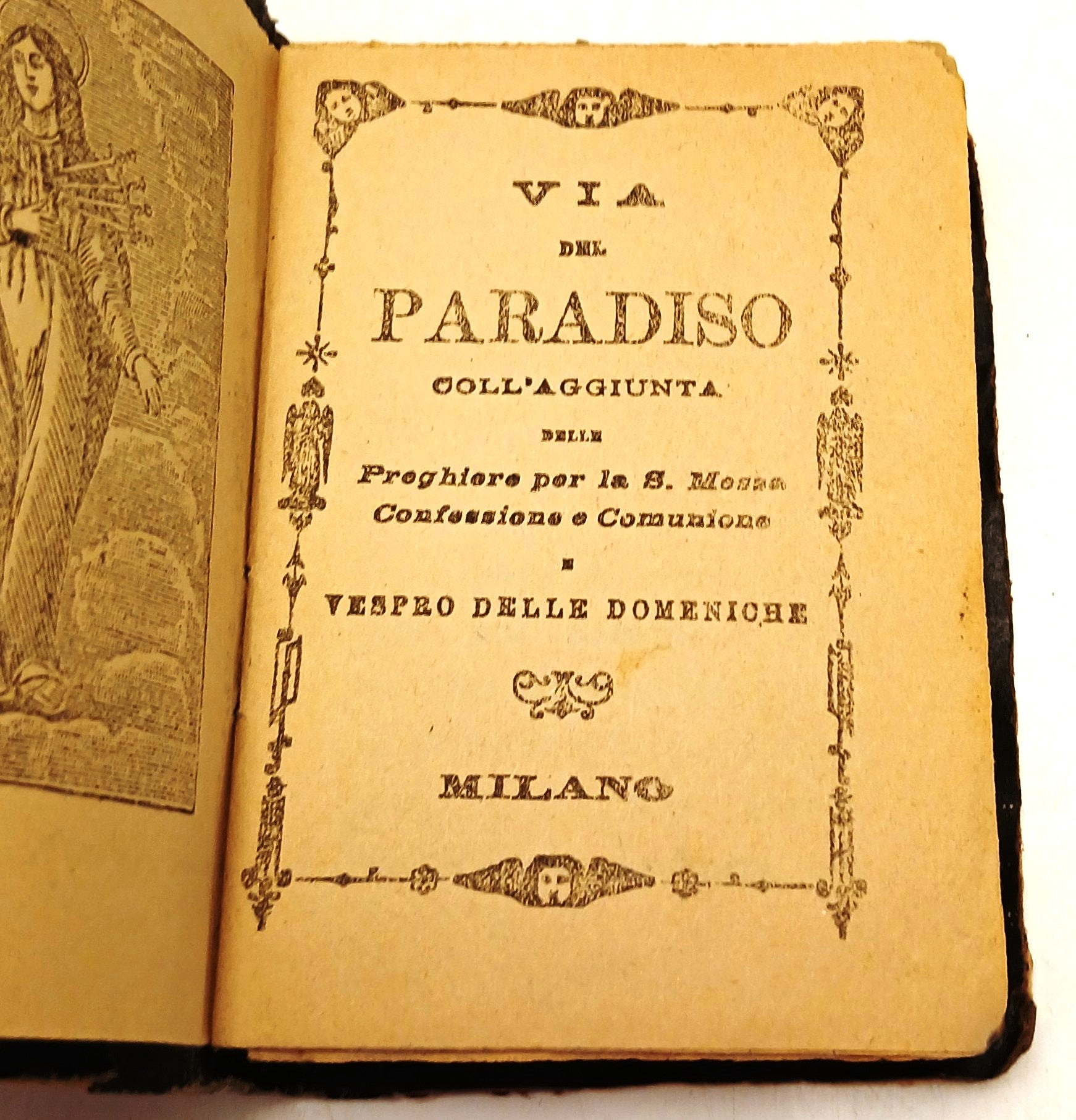 Via del Paradiso Vespro delle Domeniche - Manuale Preghiere - 1895 - LCH7