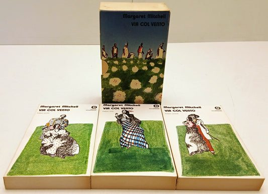 Via vol vento 3 volumi- Margaret Mitchell- Mondadori Oscar- 1a ed. cofanetto-XFS