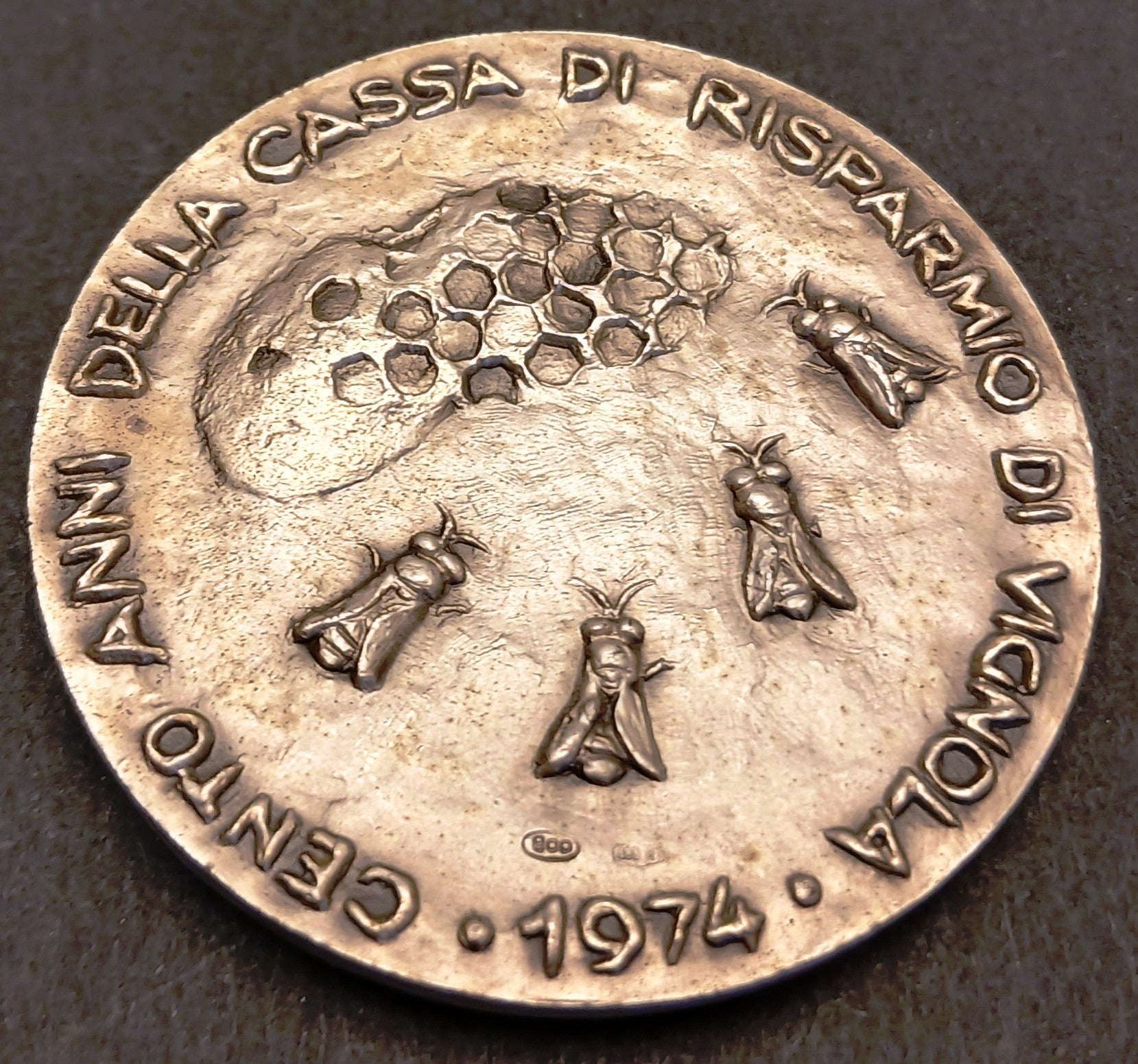 CB- Medaglia Cento anni della Cassa di Risparmio Vignola 1974 - argento- GTTS254