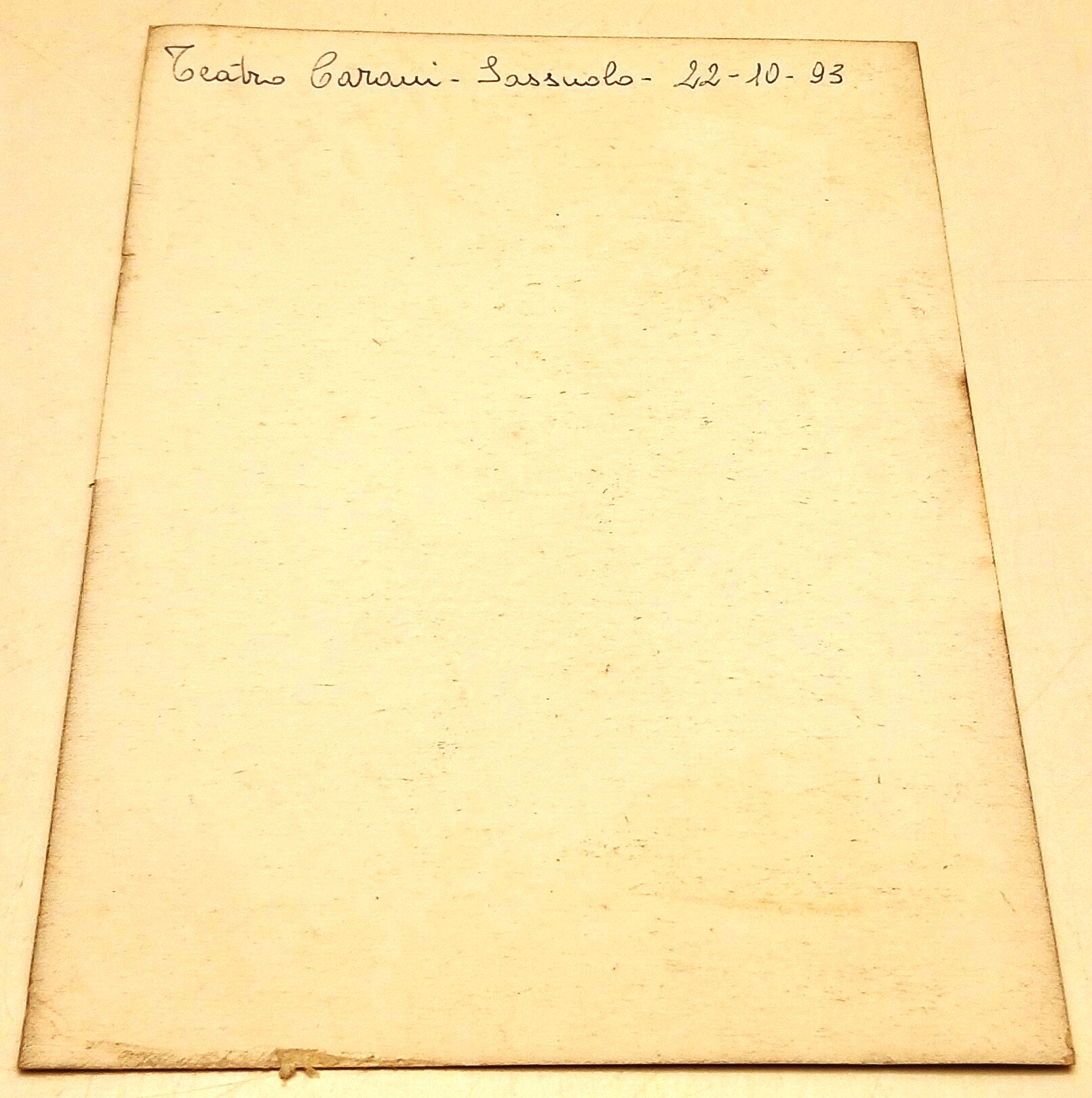 CV- Fotografia autografo Ivo Vinco basso - Teatro Carani Sassuolo - RVSz129