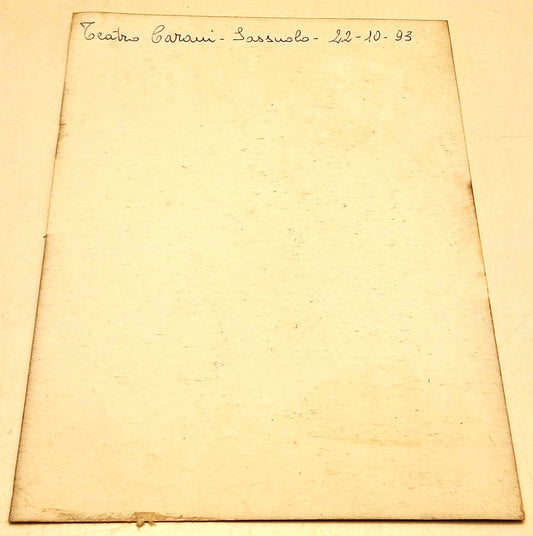 CV- Fotografia autografo Ivo Vinco basso - Teatro Carani Sassuolo - RVSz129