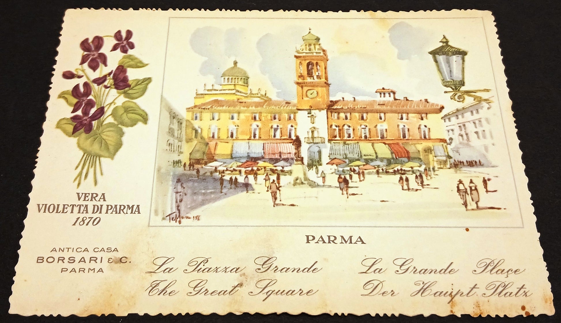 CC- Cartolina - Vera Violetta di Parma 1870 - Antica Casa Borsari - RVSz194