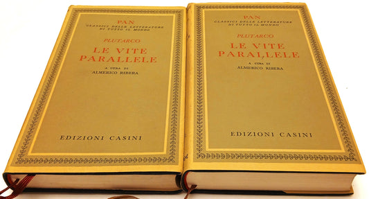 Le vite parallele 2 volumi - Plutarco - Casini PAN Classici letterature- 1a 1960