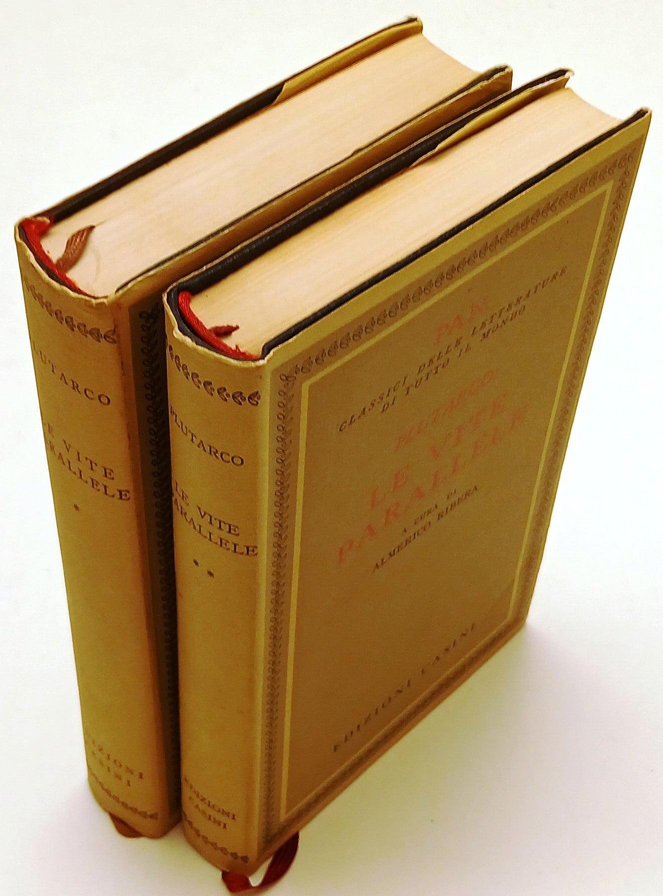 Le vite parallele 2 volumi - Plutarco - Casini PAN Classici letterature- 1a 1960