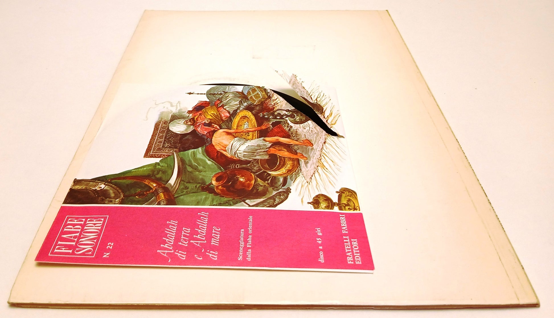 LB- FIABE SONORE N.22 ABDALLAH DI TERRA E MARE + disco 45 giri - FABBRI- RVSa739