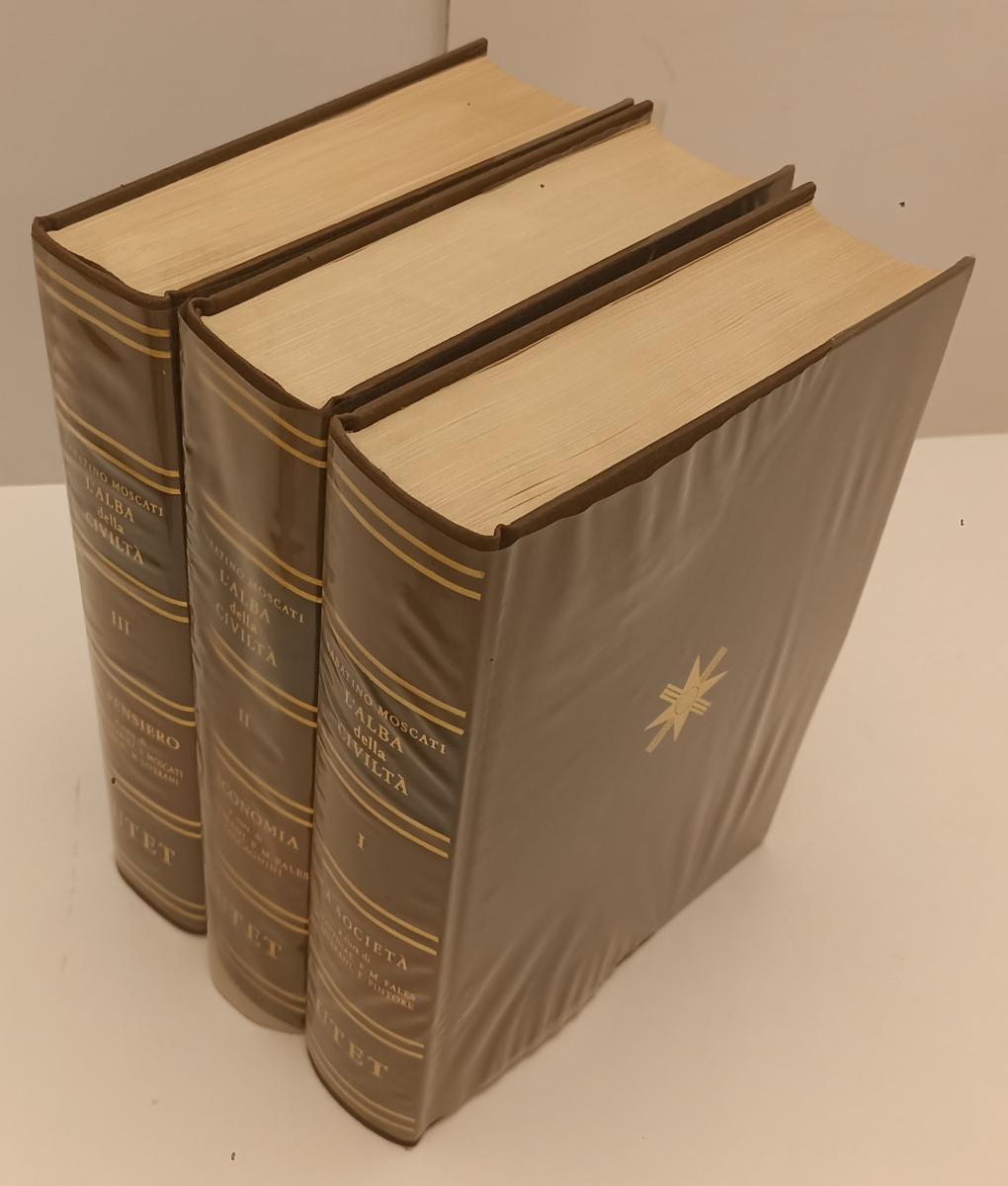 LS- L'ALBA DELLA CIVILTA' VOLUMI I/III- SANTINO MOSCATI- UTET--- 1976- CS- XFS39