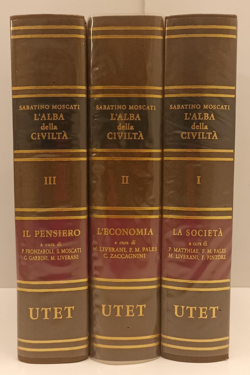 LS- L'ALBA DELLA CIVILTA' VOLUMI I/III- SANTINO MOSCATI- UTET--- 1976- CS- XFS39