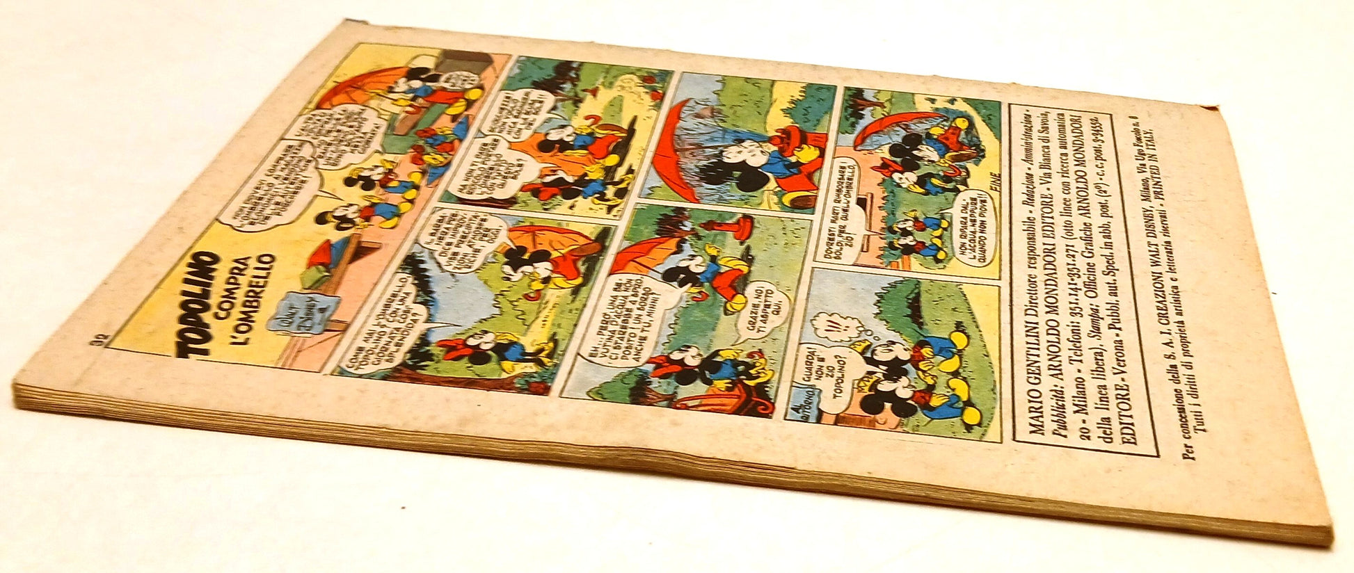 FD- ALBI DELLA ROSA N.31 TOPOLINO - WALT DISNEY - MONDADORI - 1955 - S - N25
