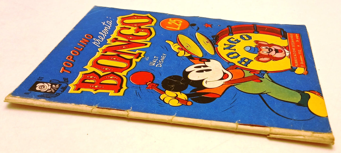 FD- ALBI DELLA ROSA N.57 TOPOLINO BONGO - WALT DISNEY - MONDADORI - 1955- S- N25
