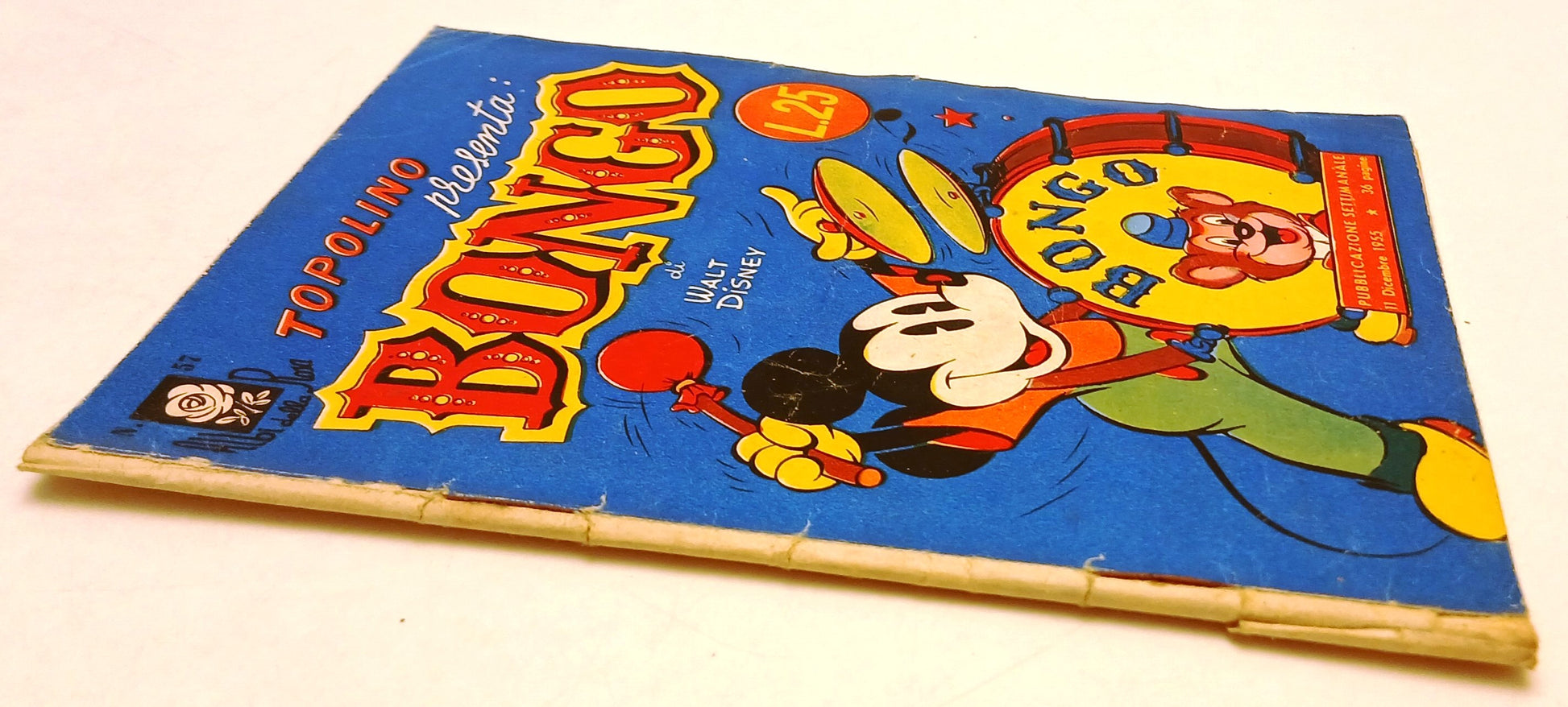 FD- ALBI DELLA ROSA N.57 TOPOLINO BONGO - WALT DISNEY - MONDADORI - 1955- S- N25