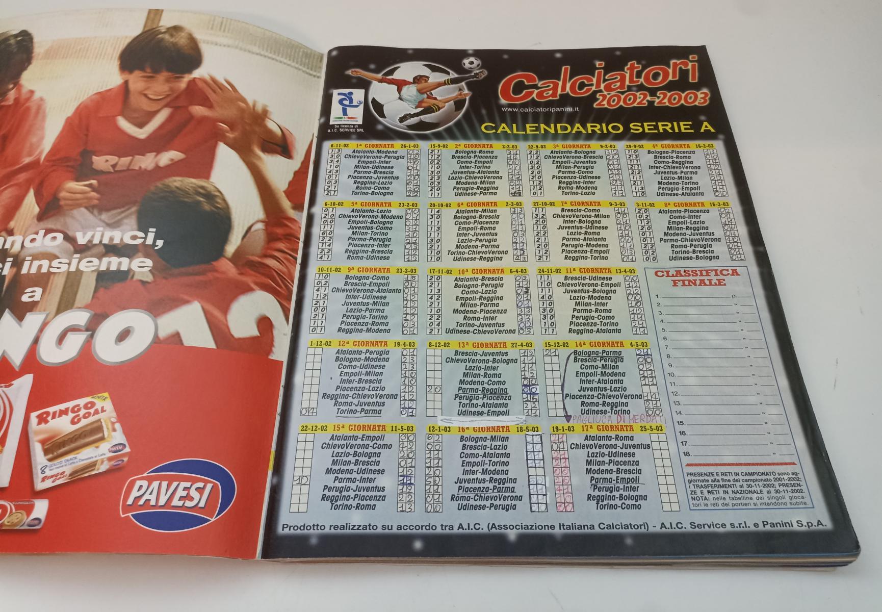 AA- ALBUM SPECIALE CALCIATORI PANINI 2002/2003 CORRIERE DELLO SPORT (-21) - LBM4