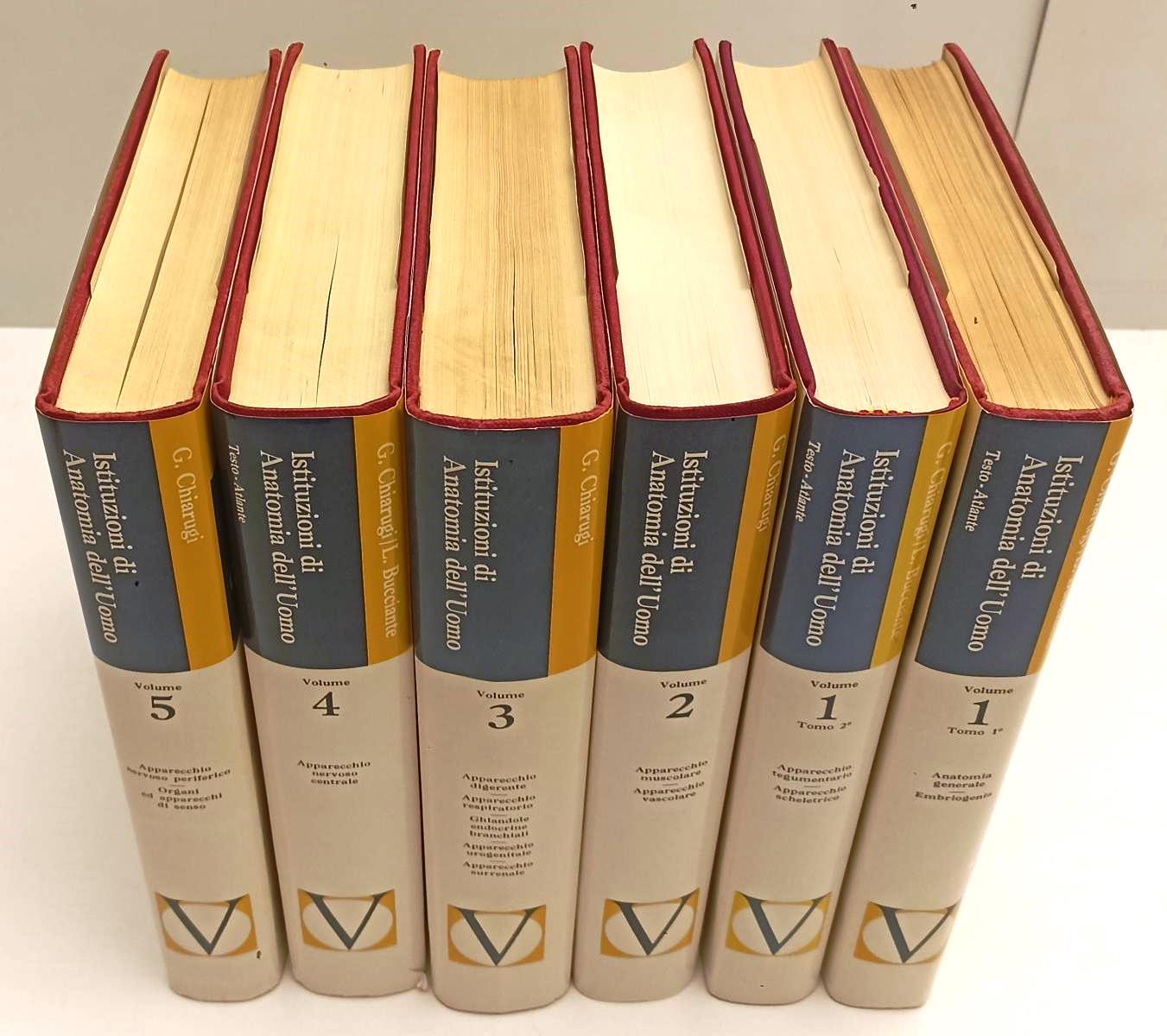 LZ- ISTITUZIONI DI ANATOMIA DELL'UOMO 6 VOLUMI - CHIARUGI - VALLARDI- CS- BLCP81
