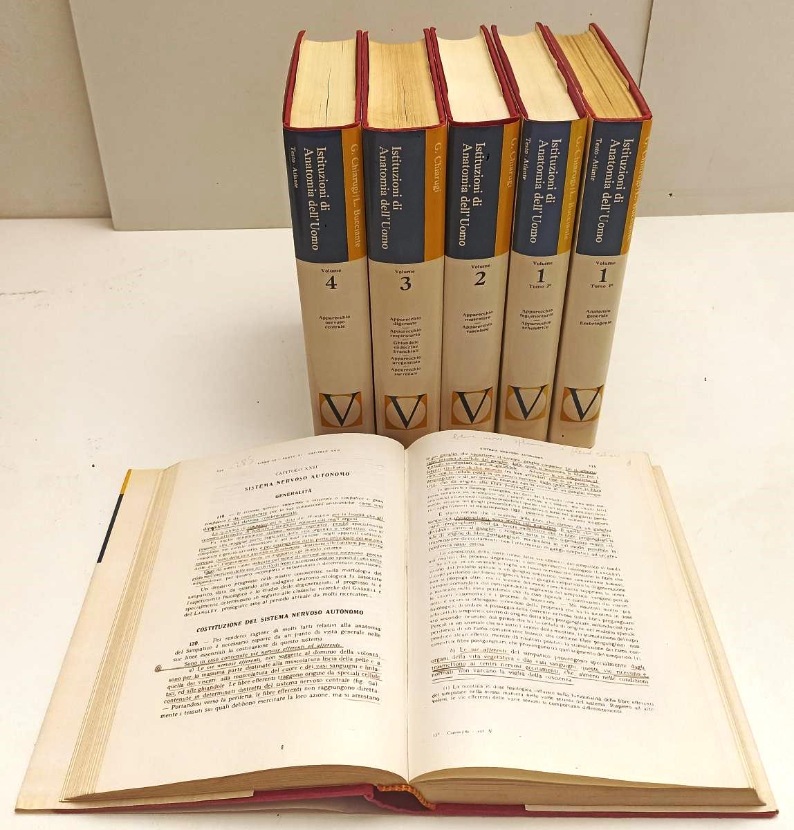 LZ- ISTITUZIONI DI ANATOMIA DELL'UOMO 6 VOLUMI - CHIARUGI - VALLARDI- CS- BLCP81