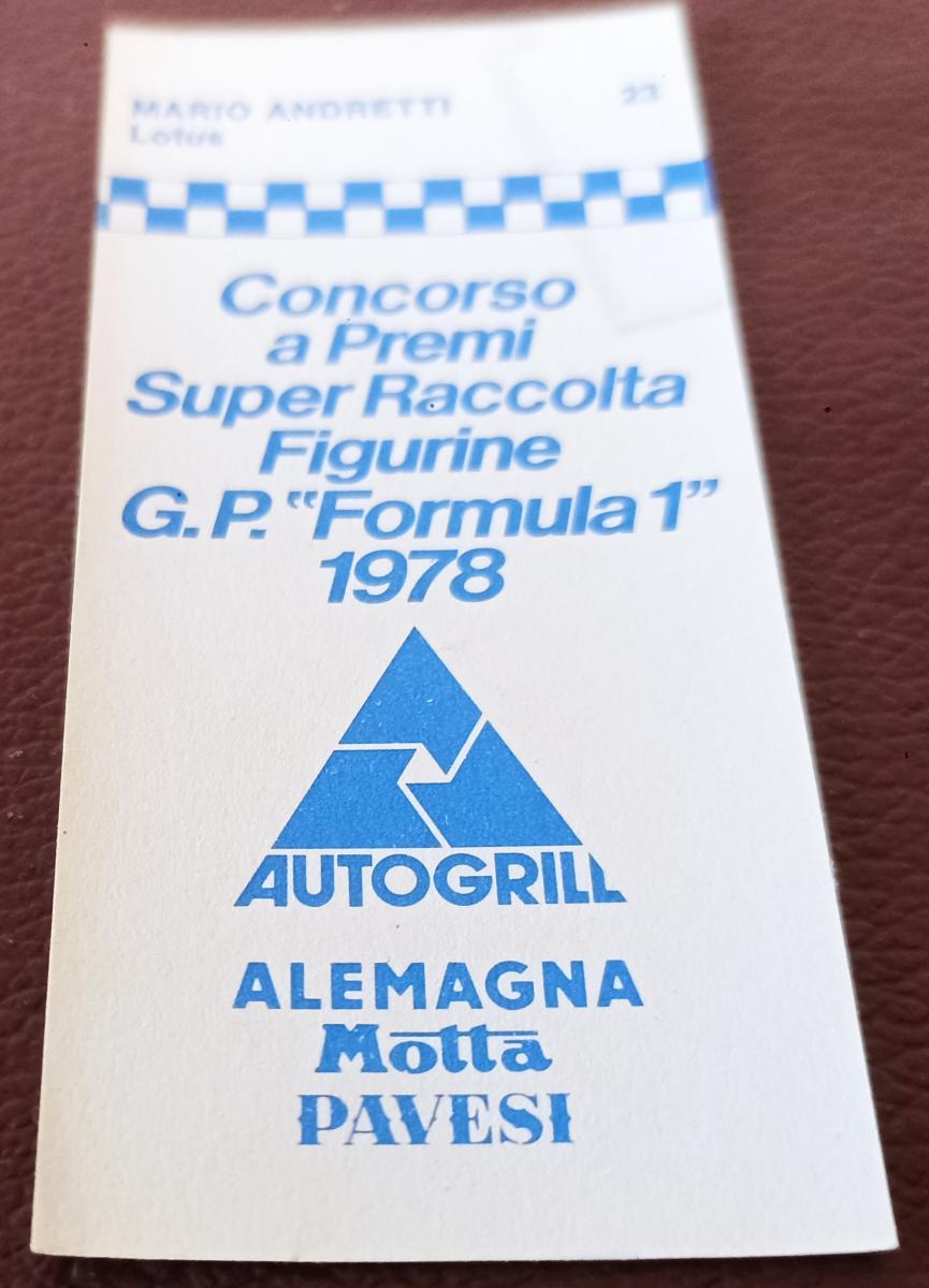 RACING CARD - ALEMAGNA - G.P. FORMULA 1 1978 - MARIO ANDRETTI - 23 - EF