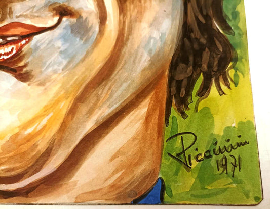 CV- CARICATURA ANGELO DOMENGHINI INTER CALCIO - G. PICCININI 1971 - RVSa310