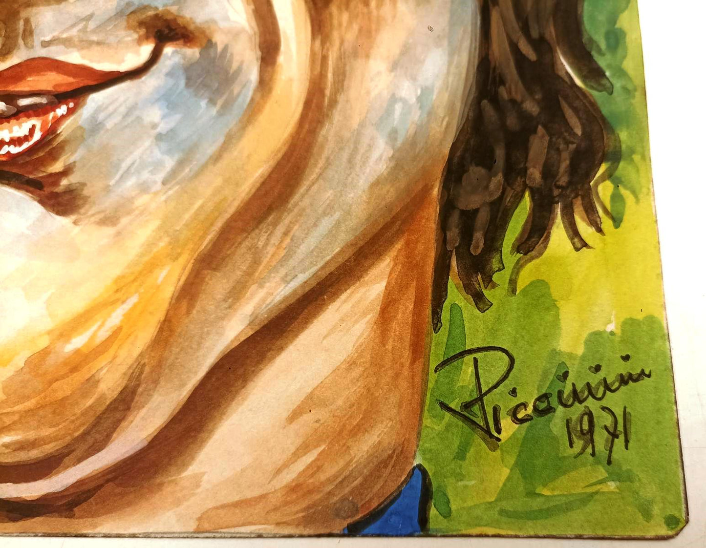 CV- CARICATURA ANGELO DOMENGHINI INTER CALCIO - G. PICCININI 1971 - RVSa310