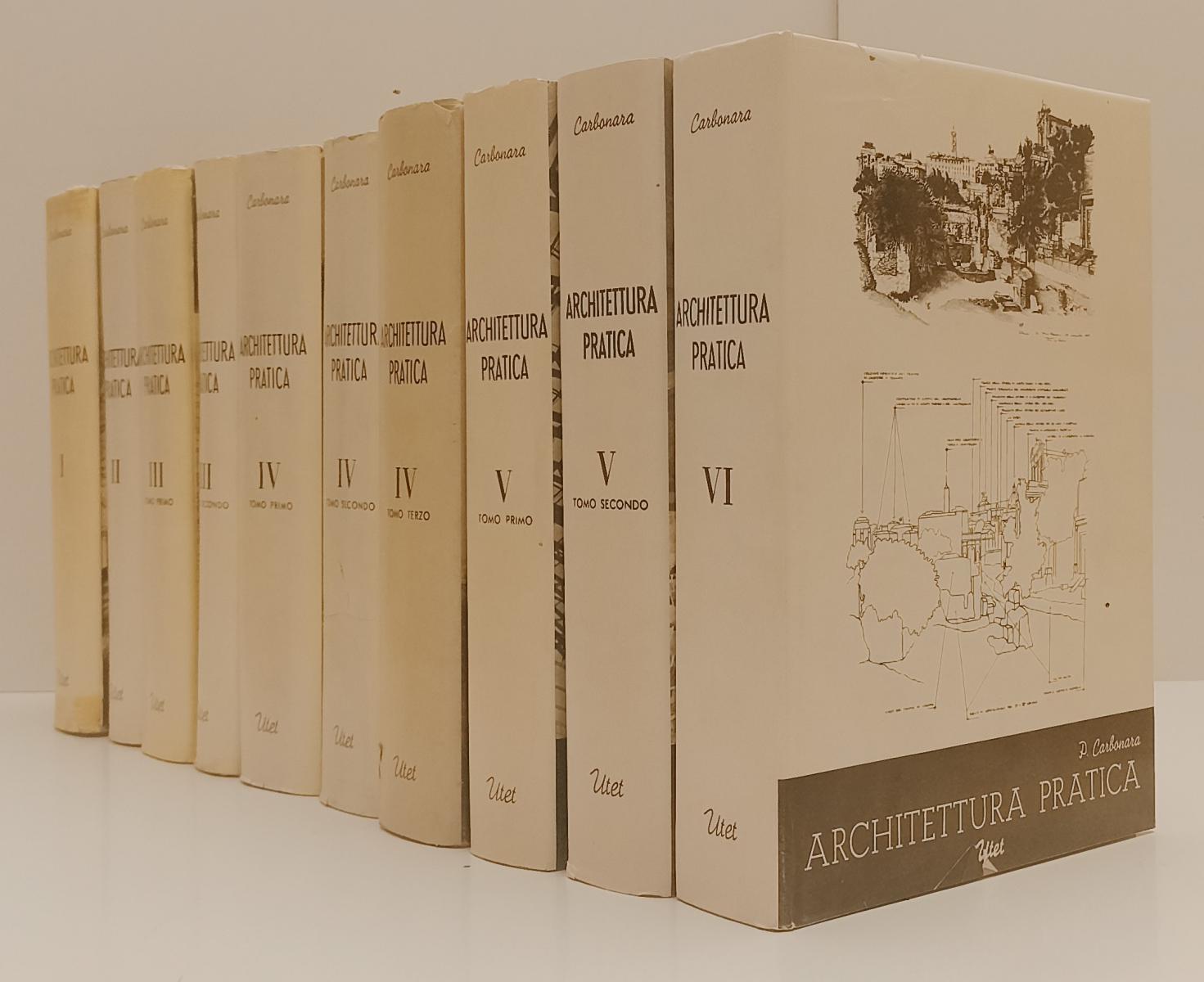 LZ- ARCHITETTURA PRATICA VOLUMI I/VI 10 TOMI - CARBONARA- UTET- 1954/1986- BLCG2