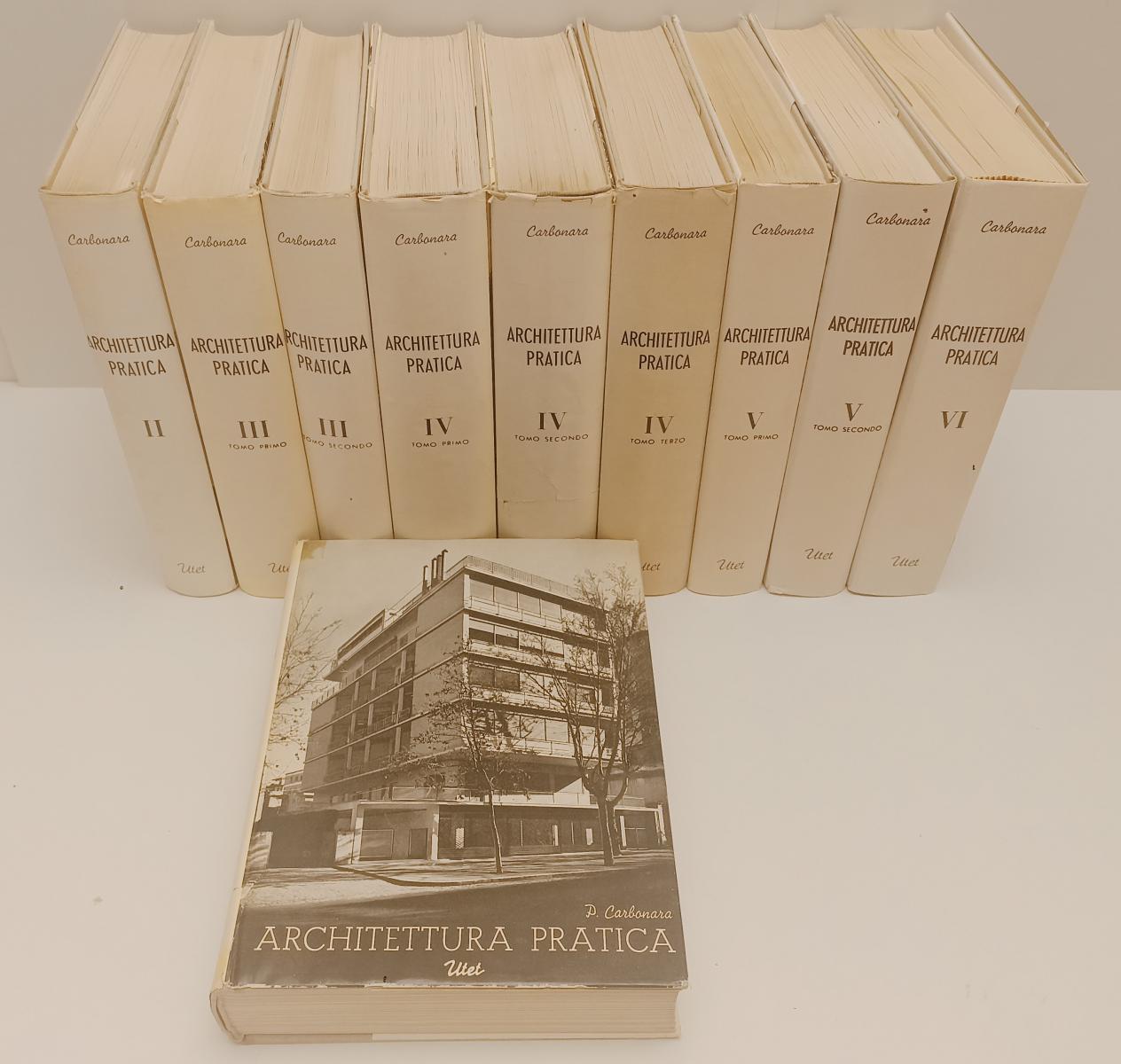 LZ- ARCHITETTURA PRATICA VOLUMI I/VI 10 TOMI - CARBONARA- UTET- 1954/1986- BLCG2