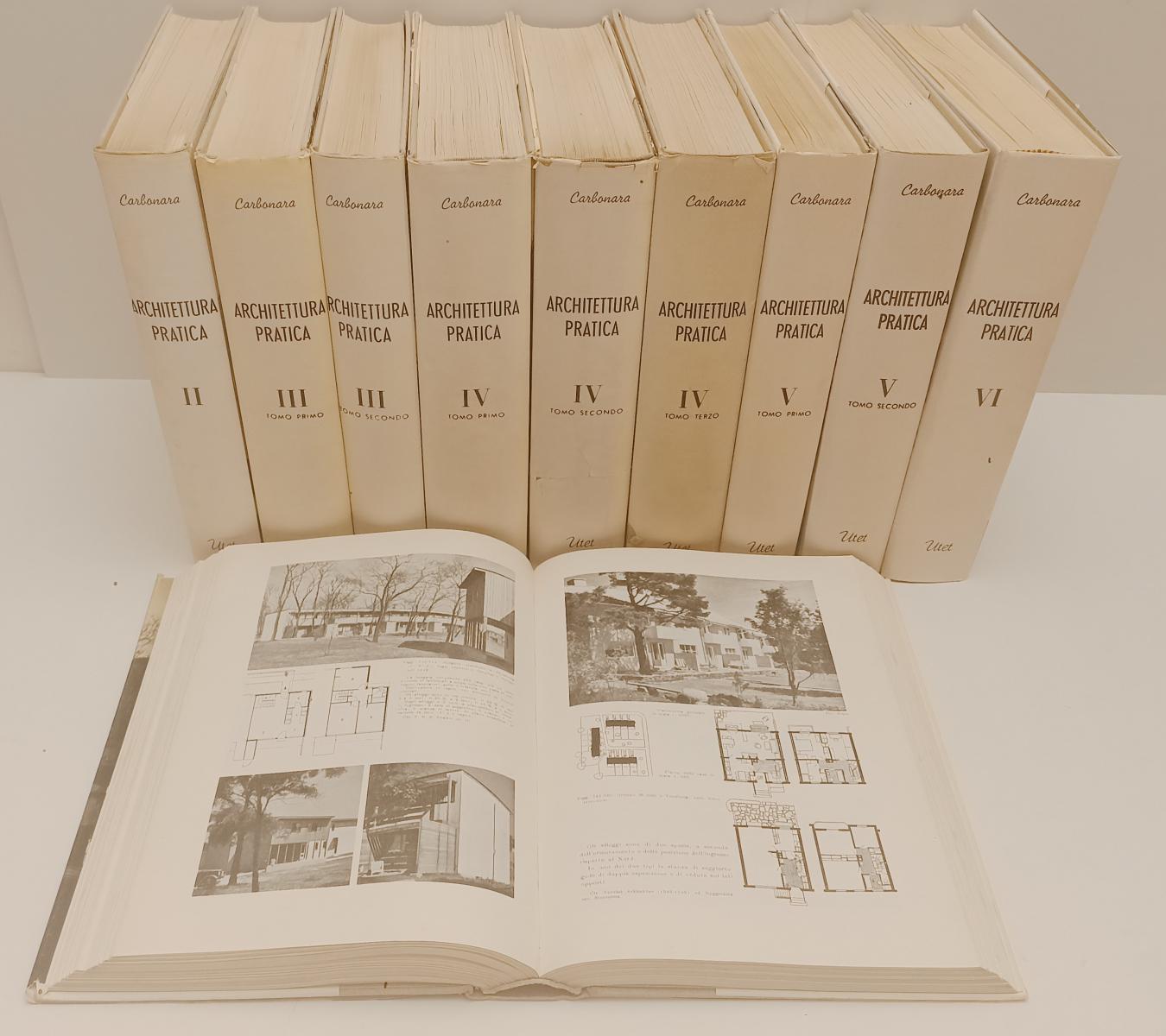 LZ- ARCHITETTURA PRATICA VOLUMI I/VI 10 TOMI - CARBONARA- UTET- 1954/1986- BLCG2