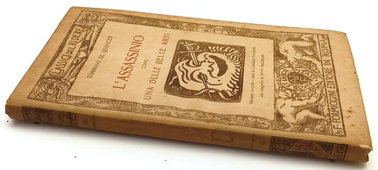 L'ASSASSINIO - DE QUINCEY - FORMIGGINI - CLASSICI DEL RIDERE- 1926- B- XFS