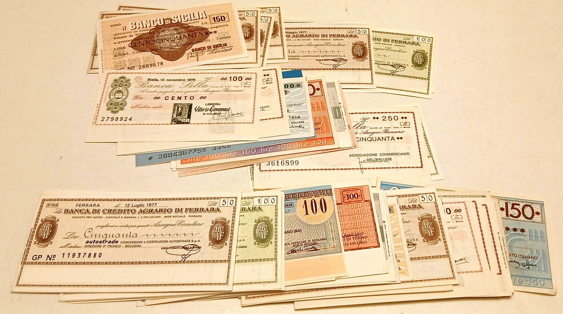 CV- LOTTO CIRCA 85 MINIASSEGNI - RVSz111