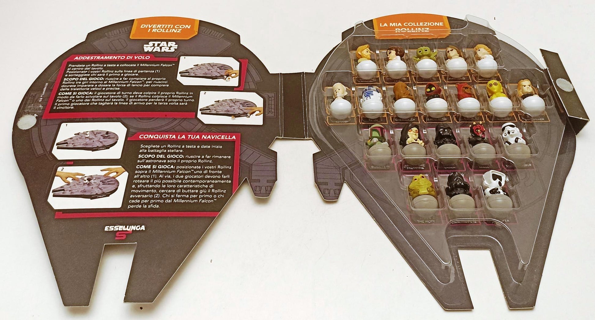GG- ASTRONAVE STAR WARS MILLENNIUM FALCON COMPLETA 30 ROLLINZ - ESSELUNGA - N24