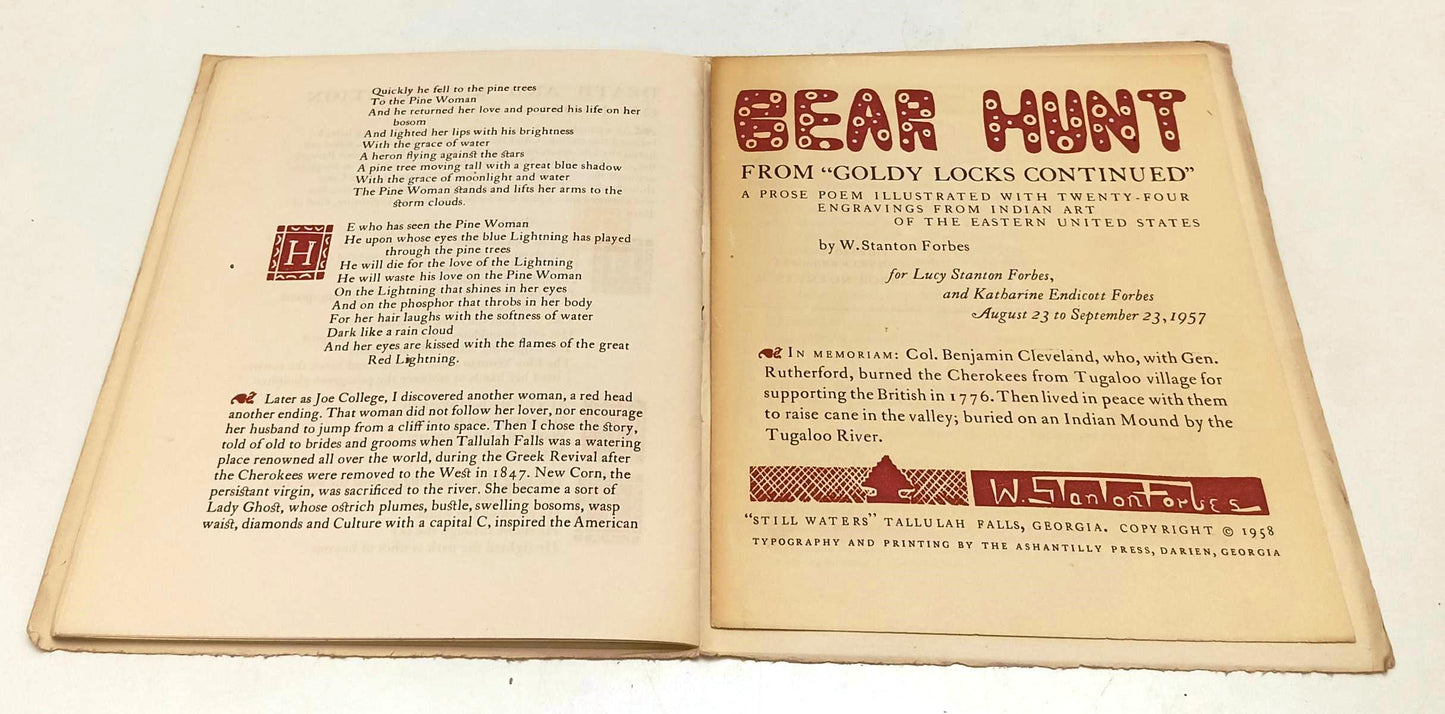 LB- BEAR HUNT FROM GOLDY LOCKS CONTINUED- STANTON FORBES- WATERS- 1958- S- XFS92