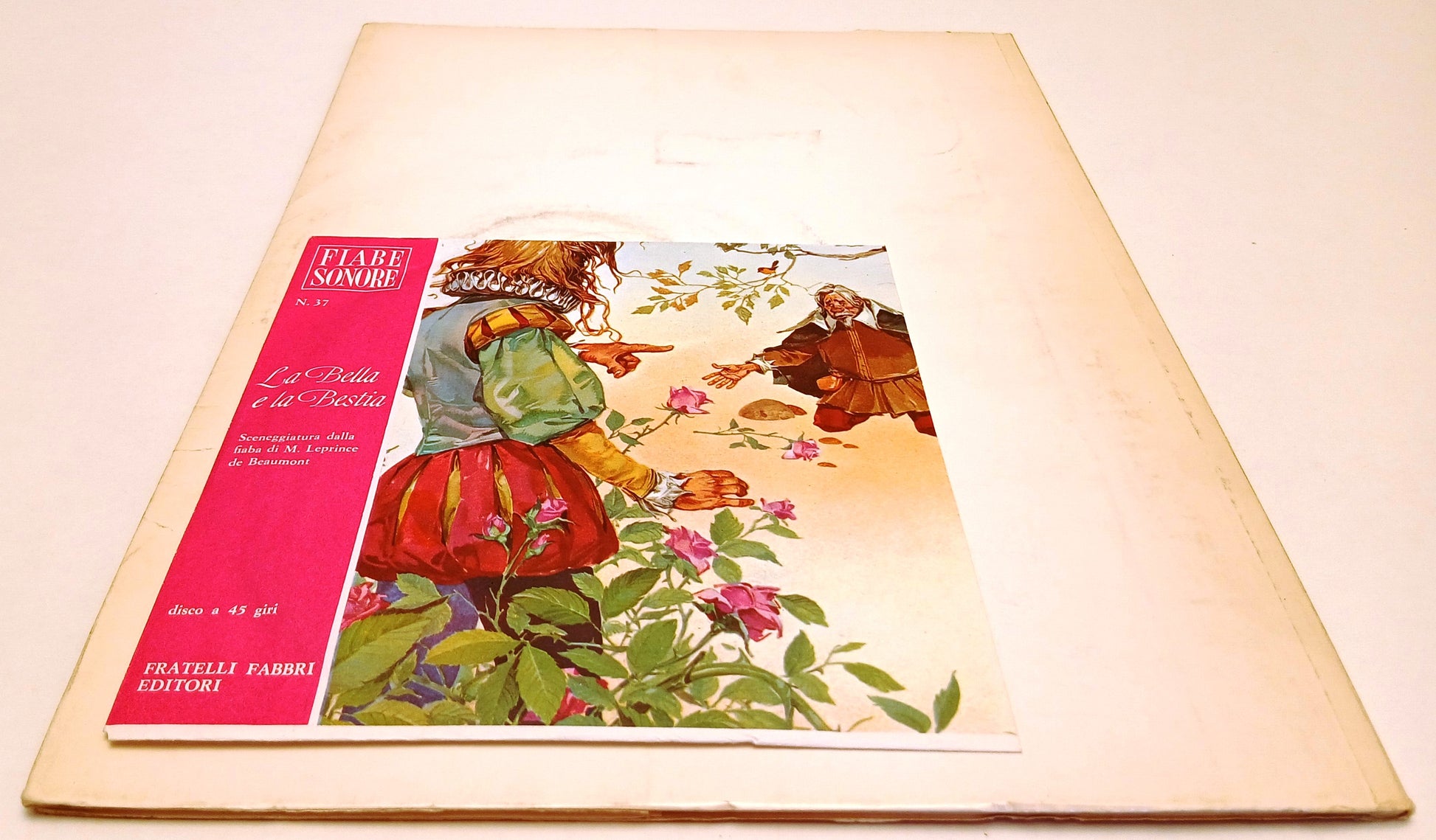LB- FIABE SONORE N.37 LA BELLA E LA BESTIA + disco 45 giri - FABBRI - RVSa761