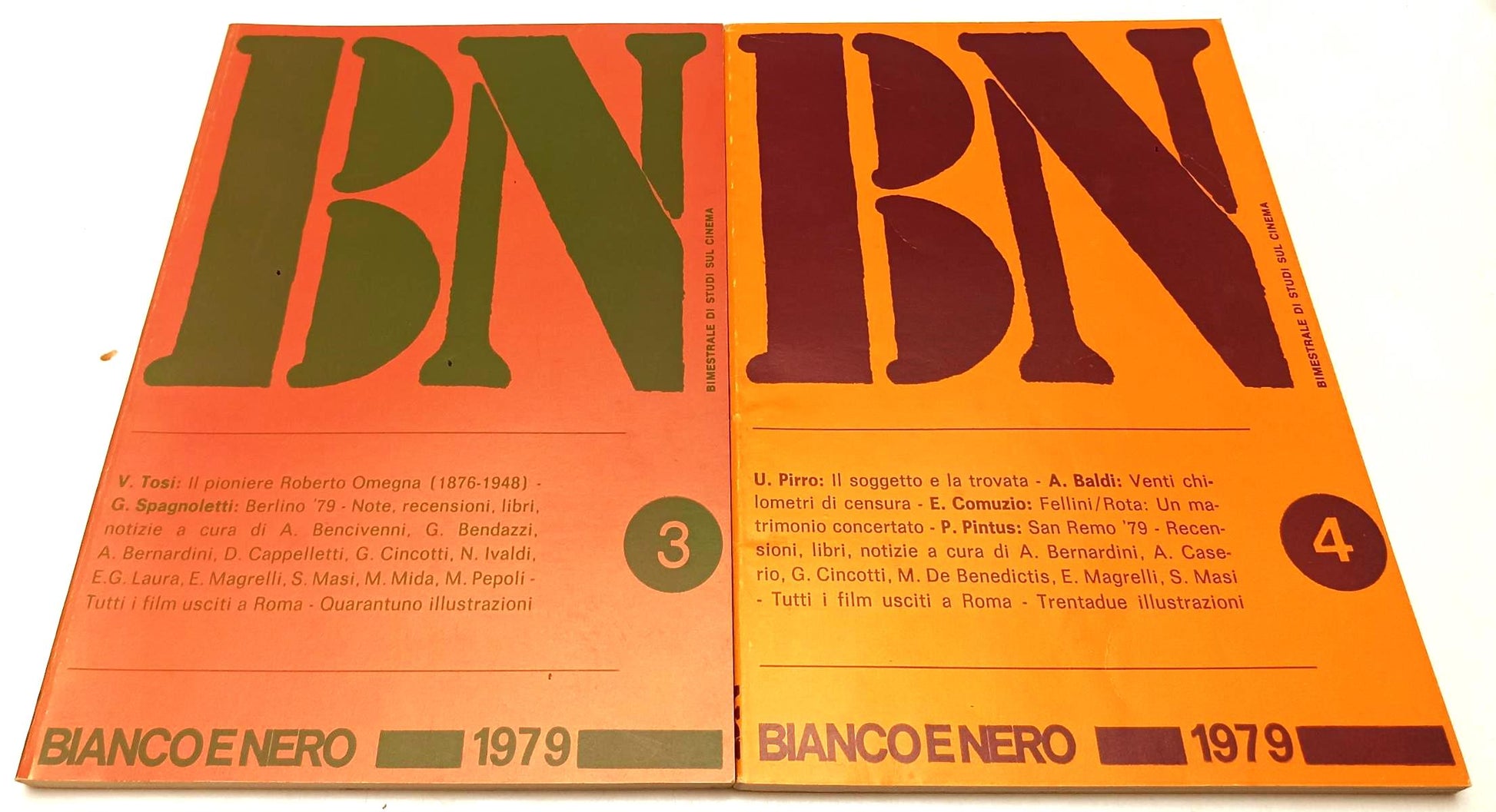 LW- BN BIANCO E NERO 1/6 XL 1979 ANNATA COMPLETA - STUDI SUL CINEMA - YFS313