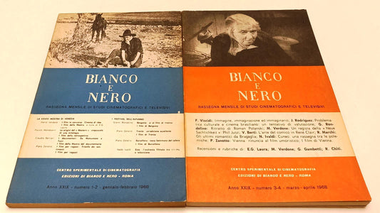 LW- BIANCO E NERO 1/12 ANNATA COMPLETA XXXIX 1968- STUDI CINEMATOGRAFICI- YFS310
