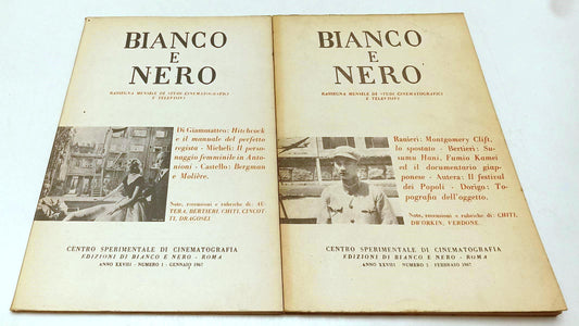 LW- BIANCO E NERO 1/12 ANNATA COMPLETA XXXVIII 1967 STUDI CINEMATOGRAFICI YFS310