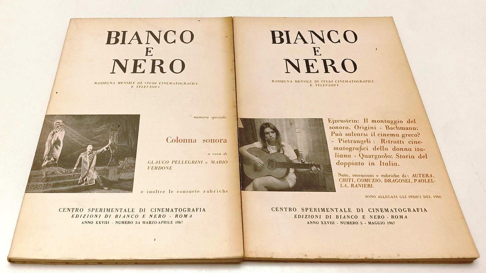 LW- BIANCO E NERO 1/12 ANNATA COMPLETA XXXVIII 1967 STUDI CINEMATOGRAFICI YFS310