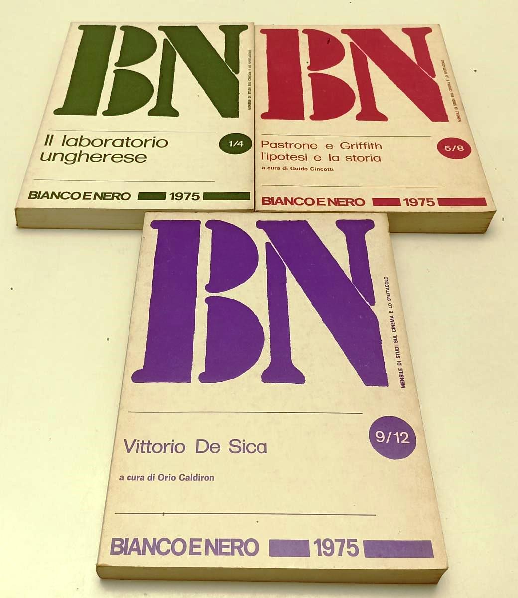 LW- BN BIANCO E NERO 1/12 1975 ANNATA COMPLETA CINEMA - VITTORIO DE SICA- YFS313