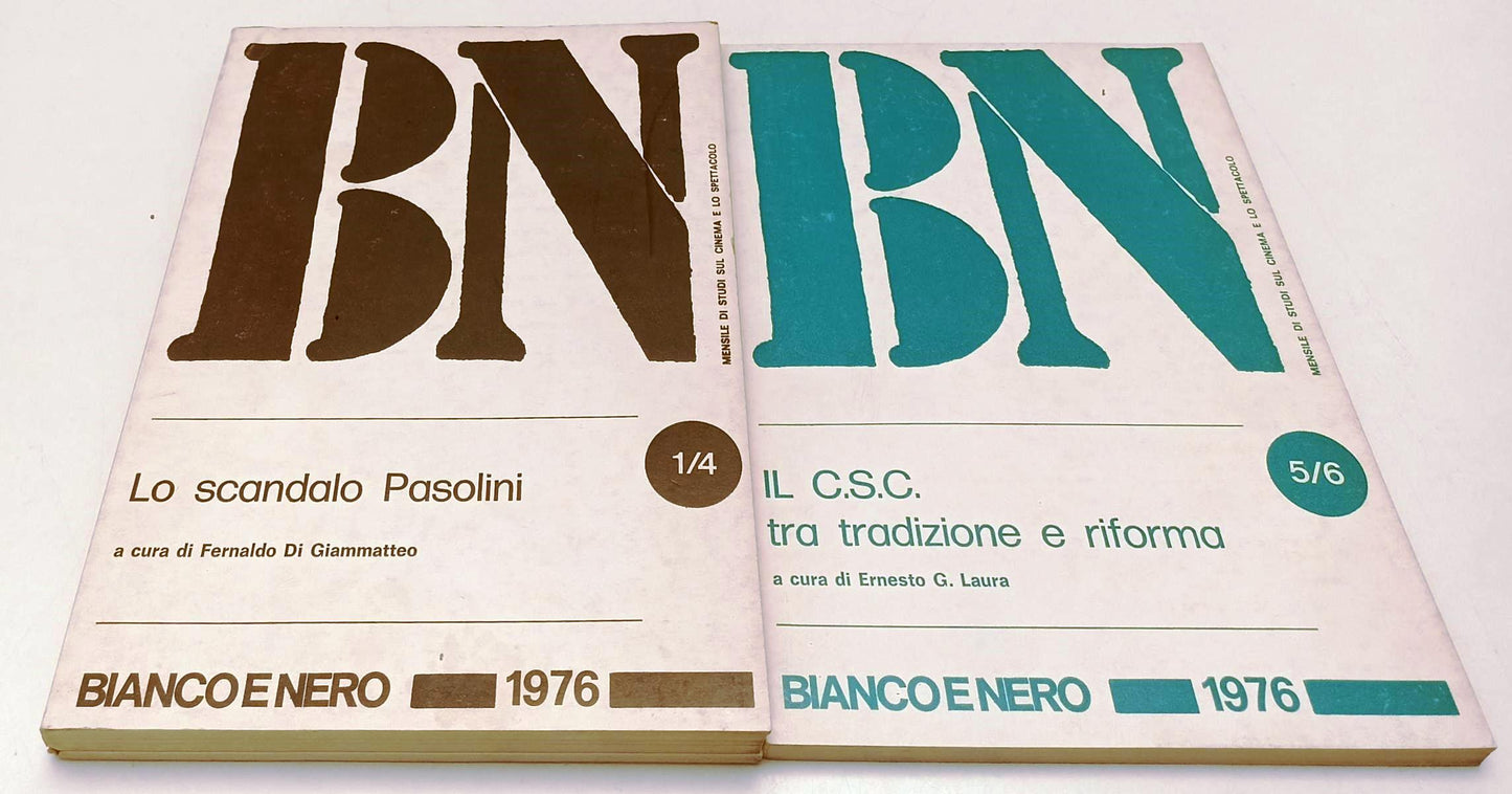 LW- BN BIANCO E NERO 1/6 XXXVII 1976 ANNATA COMPLETA CINEMA PASOLINI - YFS313