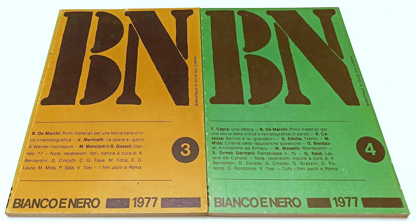 LW- BN BIANCO E NERO 1/6 XXXVIII 1977 ANNATA COMPLETA STUDI SUL CINEMA - YFS313
