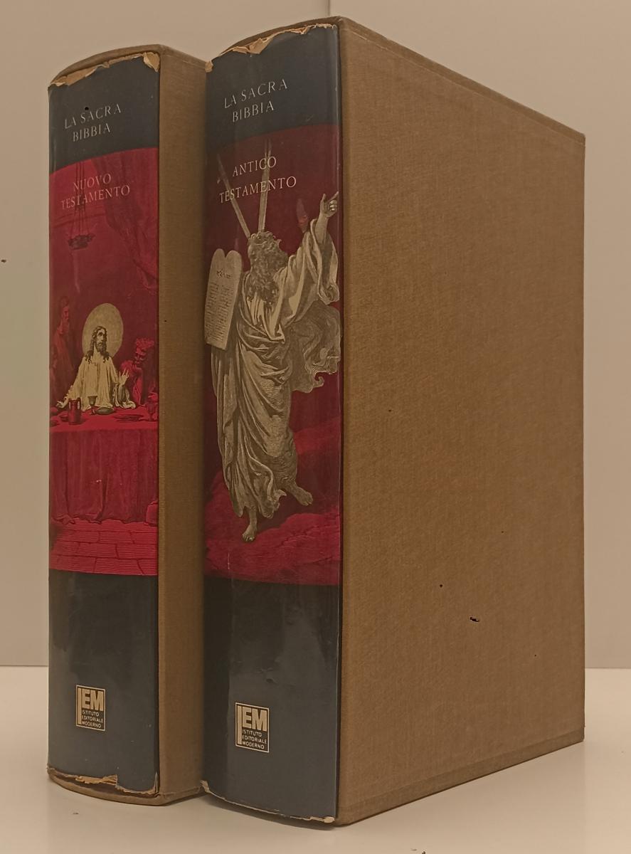 LD- LA SACRA BIBBIA 2 VOLUMI ANTICO E NUOVO TESTAMENTO - GUSTAVO DORE'- IEM- ZFS319