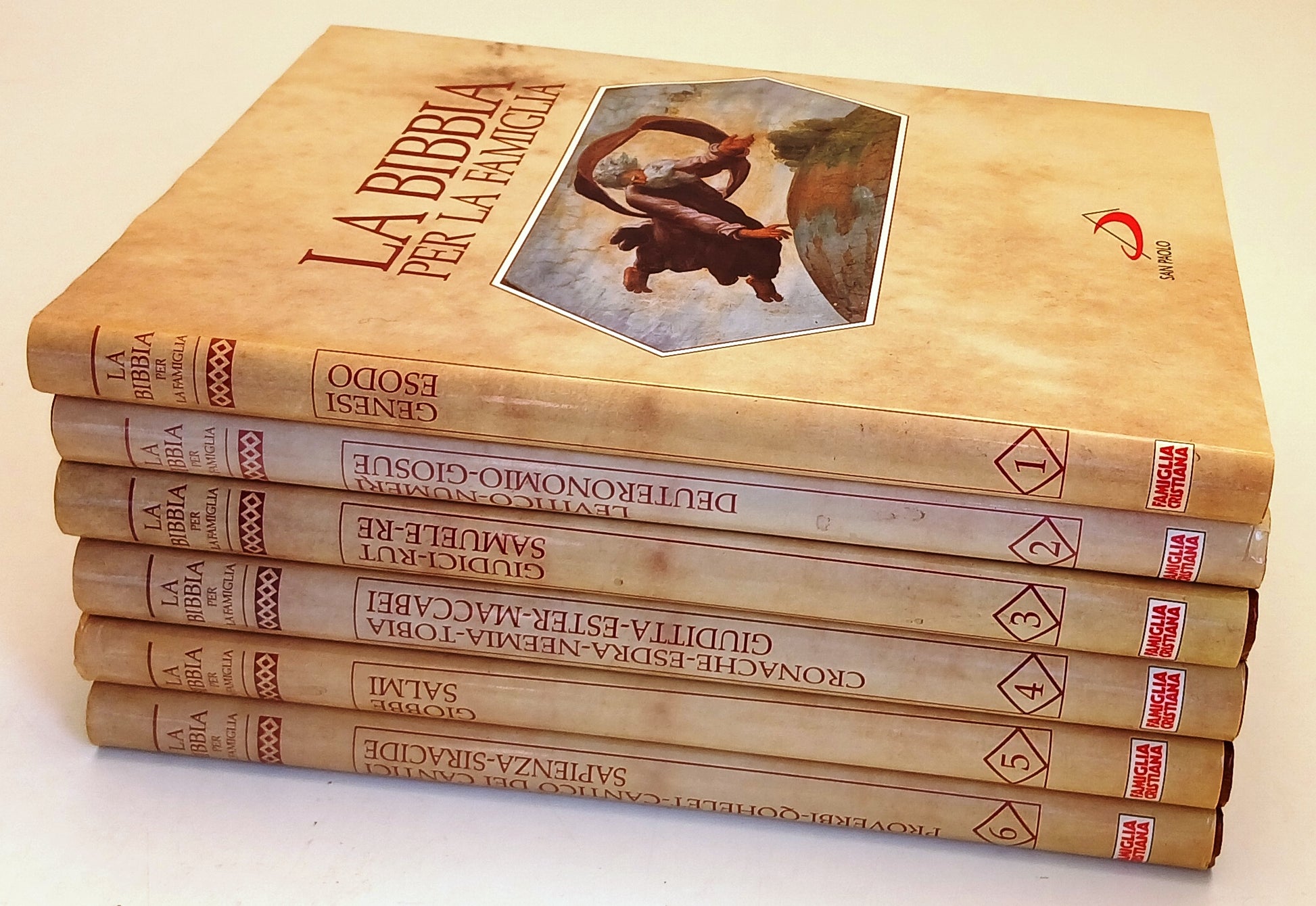 LD- LA BIBBIA PER LA FAMIGLIA 6 VOLUMI OPERA COMPLETA - SAN PAOLO - 1993- BLCP89