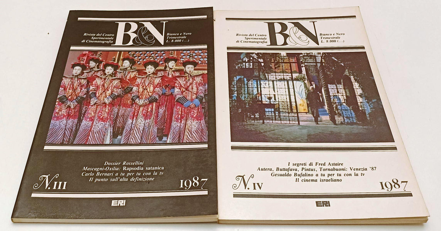 LW- B&N BIANCO E NERO I/IV ANNATA COMPLETA 1987 RIVISTA CINEMATOGRAFICA - YFS310