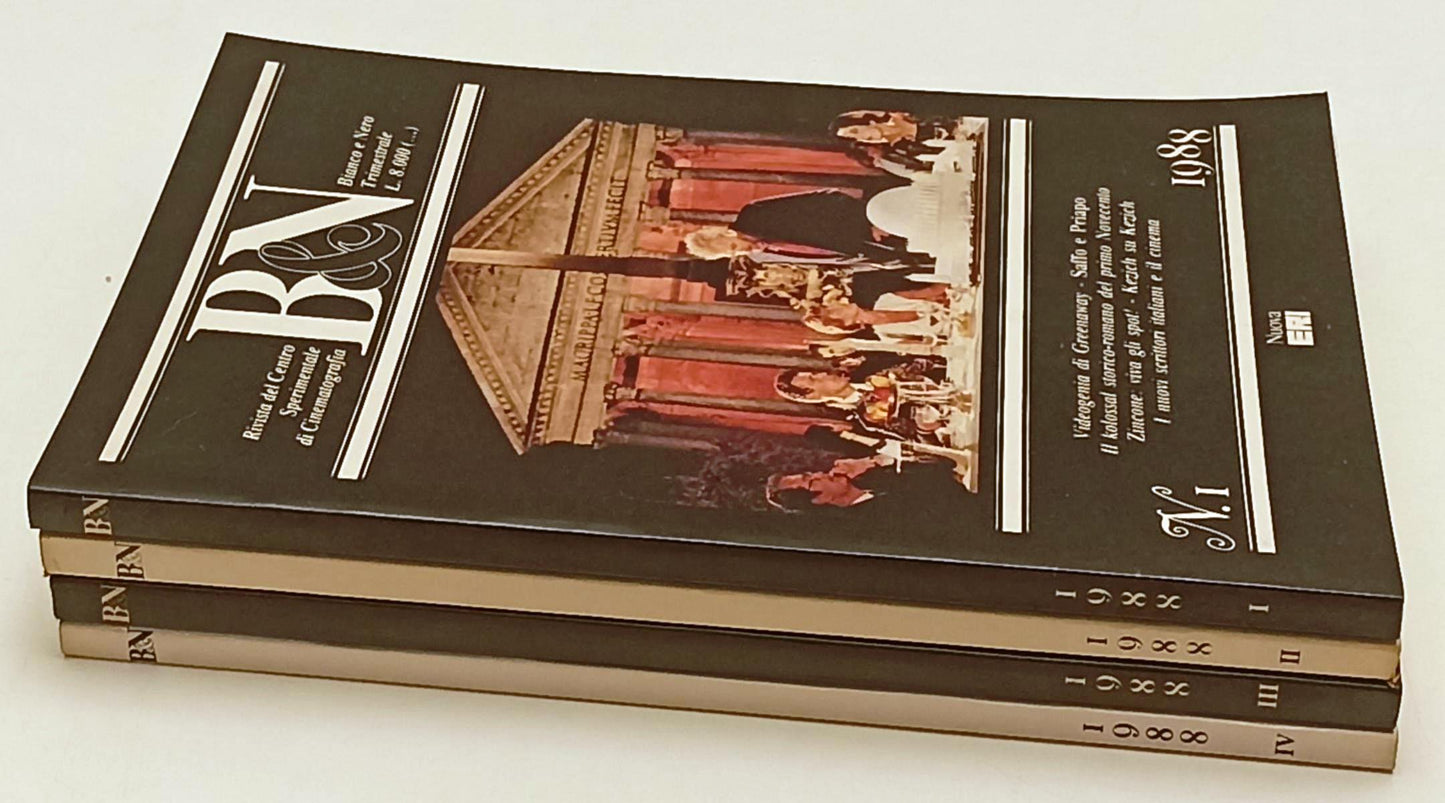 LW- B&N BIANCO E NERO I/IV ANNATA COMPLETA 1988 RIVISTA CINEMATOGRAFICA - YFS310