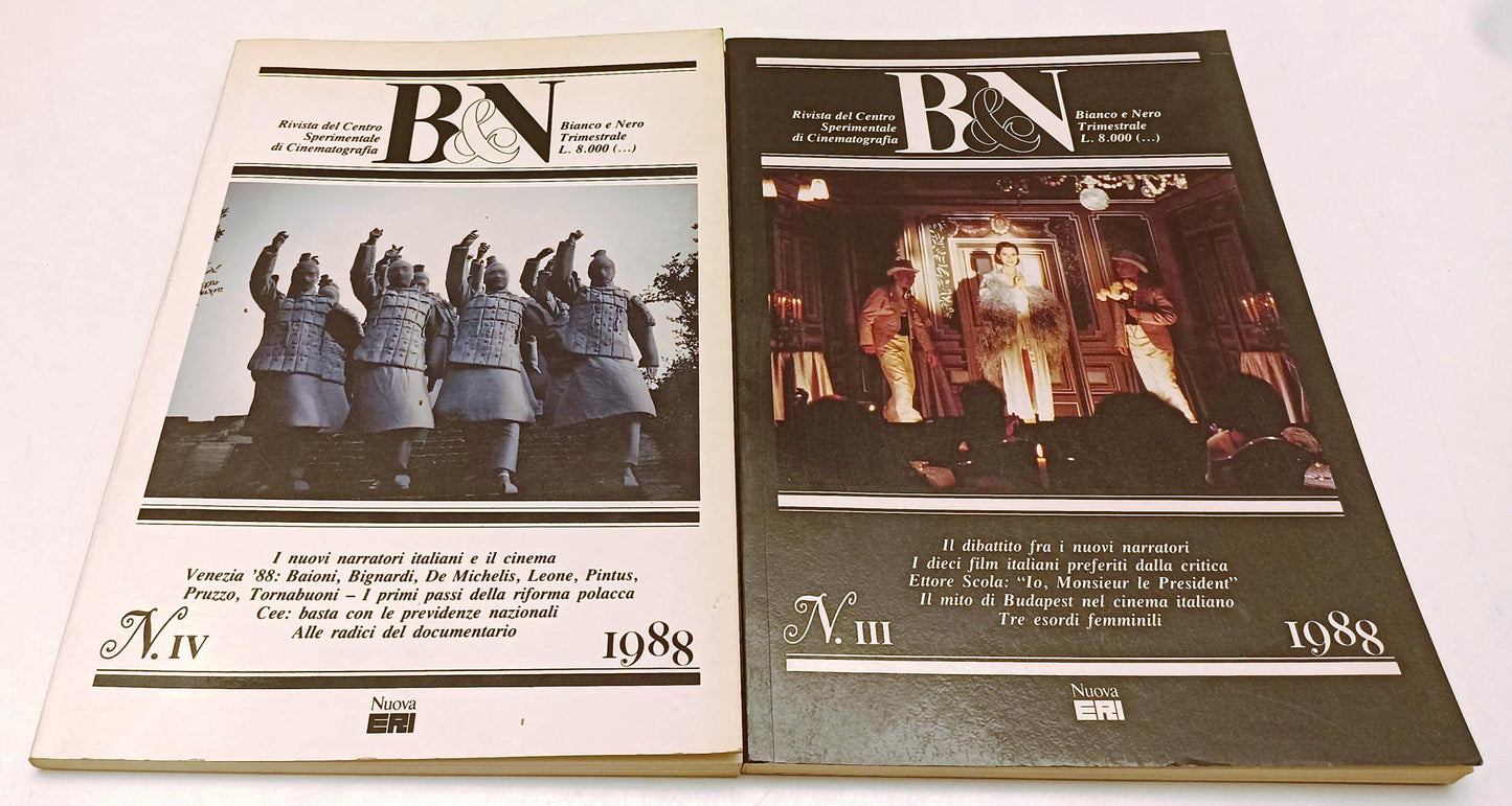 LW- B&N BIANCO E NERO I/IV ANNATA COMPLETA 1988 RIVISTA CINEMATOGRAFICA - YFS310