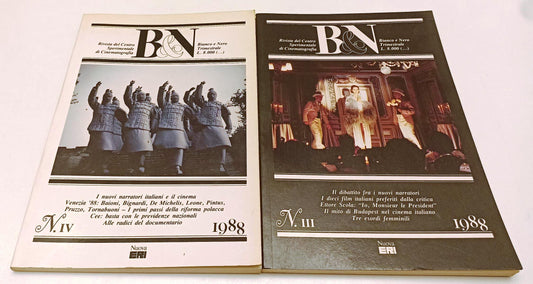 LW- B&N BIANCO E NERO I/IV ANNATA COMPLETA 1988 RIVISTA CINEMATOGRAFICA - YFS310