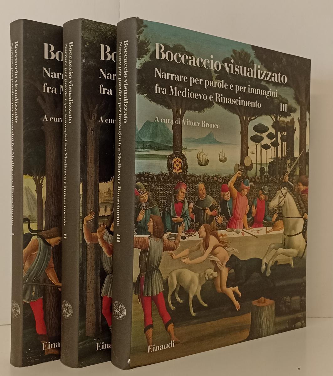 LT- BOCCACCIO VISUALIZZATO COFANETTO 3 VOLUMI - BRANCA- EINAUDI--- 1999- CS- XFS